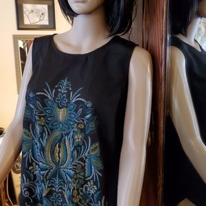 Merona Sleeveless Embroidered Top